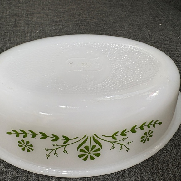 Vintage Glasbake Green Daisy 1 QT Casserole Baking Dish #J235 - Picture 2 of 6